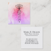 *~* Rose Herz Lotus Nirvana Yoga Massage Reiki Quadratische Visitenkarte (Vorne/Hinten)