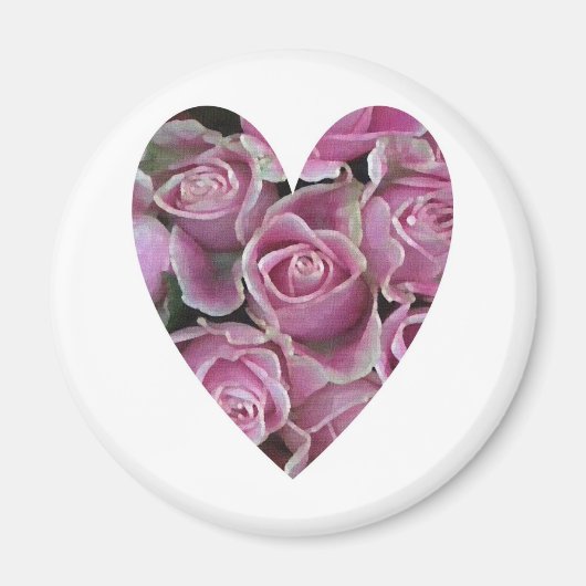 Rose Herz Magnet (Vorne)