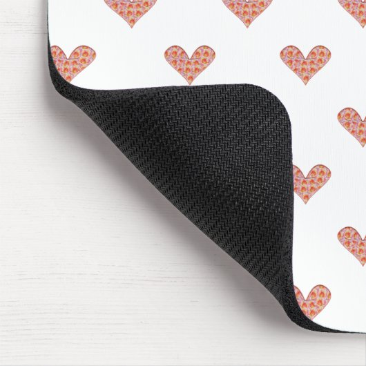 Rose Herz-Muster Mousepad (Ecke)