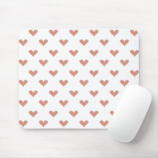 Rose Herz-Muster Mousepad (Mit Mouse)