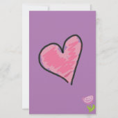 Rose-Herz-Stationär Briefpapier (Vorderseite)