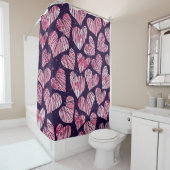 Rose Herz: Wasserfarben nahtlos. Duschvorhang (Beispiel)