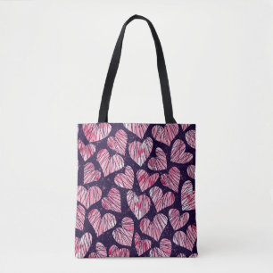 Rose Herz: Wasserfarben nahtlos. Tasche