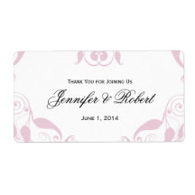 Rose Herzflorale Hochzeitswasserflasche