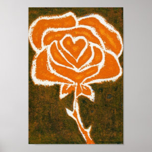 Rose Herzkunst Print Poster
