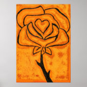 Rose Herzkunst Print Poster (Vorne)
