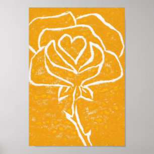 Rose Herzkunst Print Poster