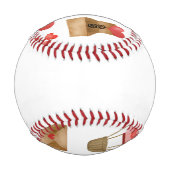 Rose Herzschlag LIEBE für Lover am Valentinstag Baseball (Rückseite)