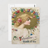 Rose Herzschmerzen Paint Postkarte (Vorne/Hinten)