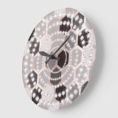 Rose Hexagon Grau Silver Diamond Infinity Circles Große Wanduhr (Winkel)