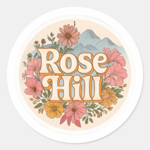 Rose Hill Runder Aufkleber