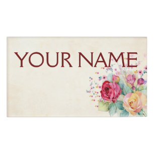 Rose-Hintergrund - Individualisieren Sie Ihre eige Namenschild