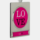 Rose Hintergrund Liebe Hochzeit Banner-Ornament Silber (Rechts)