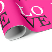 Rose Hintergrund Liebe Hochzeit Geschenkpapier (Rolleneckpunkt)