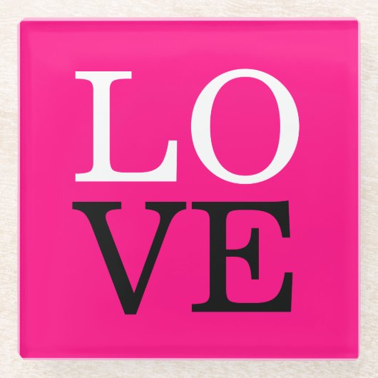 Rose Hintergrund Liebe Hochzeit Glasuntersetzer (Vorderseite)