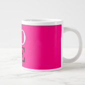 Rose Hintergrund Liebe Hochzeit Jumbo-Tasse (Rechts)