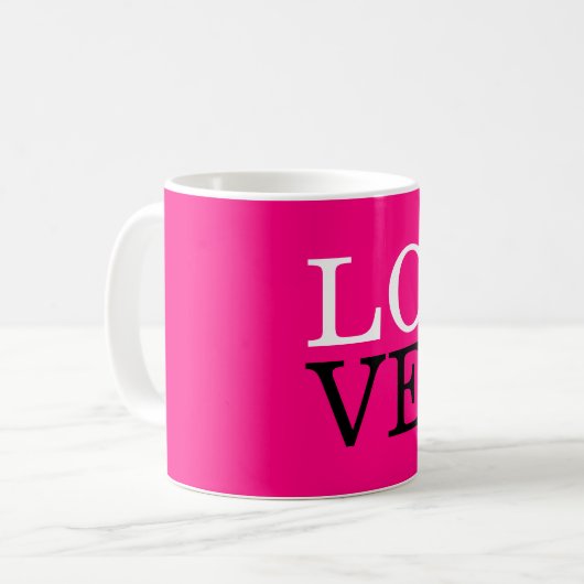 Rose Hintergrund Liebe Hochzeit Kaffeetasse (Vorderseite Links)