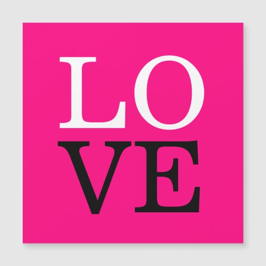 Rose Hintergrund Liebe Hochzeit Magnetkarte (Vorderseite)