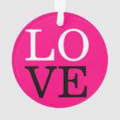 Rose Hintergrund Liebe Hochzeit Ornament (Rückseite)