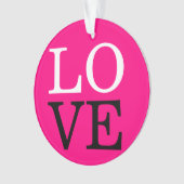 Rose Hintergrund Liebe Hochzeit Ornament (Vorderseite)