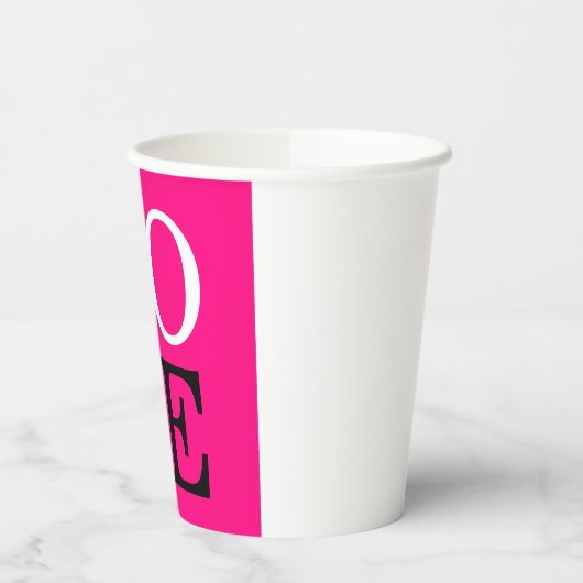 Rose Hintergrund Liebe Hochzeit Pappbecher (Links)