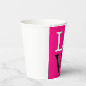 Rose Hintergrund Liebe Hochzeit Pappbecher (Rechts)