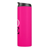 Rose Hintergrund Liebe Hochzeit Thermosbecher (Nach rechts gedreht)