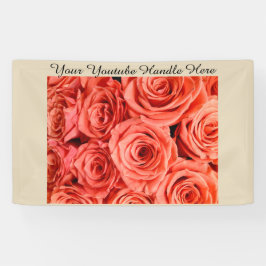 Rose Hintergrund-Vlogging Wählen Sie selbe Einstel Banner