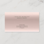 Rose hinzufügen Gold-Haarstil und Makeup-Künstler Visitenkarte (Rückseite)