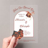 Rose Hochzeit Acryleinladungen (Insitu (Handheld))