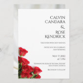 Rose Hochzeit Einladung (Vorne/Hinten)