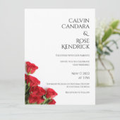 Rose Hochzeit Einladung (Stehend Vorderseite)