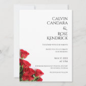 Rose Hochzeit Einladung (Vorderseite)