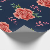 Rose Hochzeit Geschenkpapier (Ecke)