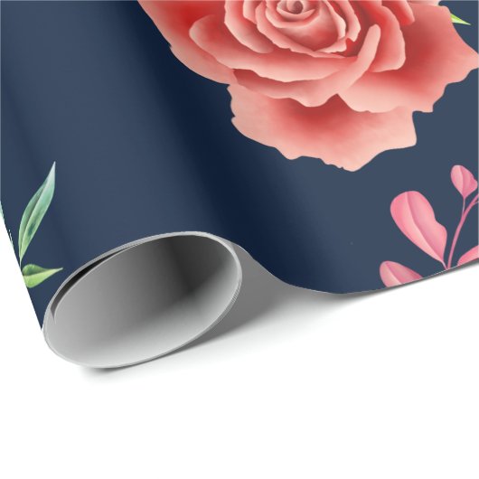 Rose Hochzeit Geschenkpapier (Rolleneckpunkt)