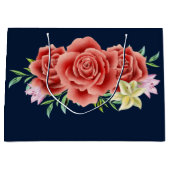 Rose Hochzeit Große Geschenktüte (Vorderseite)