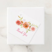 Rose Hochzeit mit Aquarellblumen Geschenkanhänger (Beispiel)