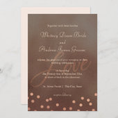 Rose-Hochzeit mit Industrieschick Einladung (Vorne/Hinten)