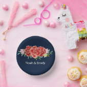 Rose Hochzeit Pappteller (Party)