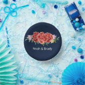 Rose Hochzeit Pappteller (Party)