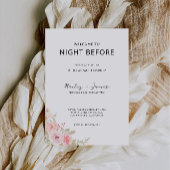 Rose Hochzeit Probe Abendessen Zeichennacht, Einladung