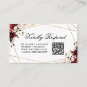 Rose Hochzeit QR Code UAWG Begleitkarte (Vorderseite)