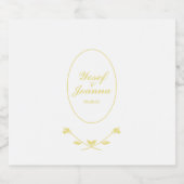 Rose Hochzeit Schaumweinetikett (Einzelnes Label)