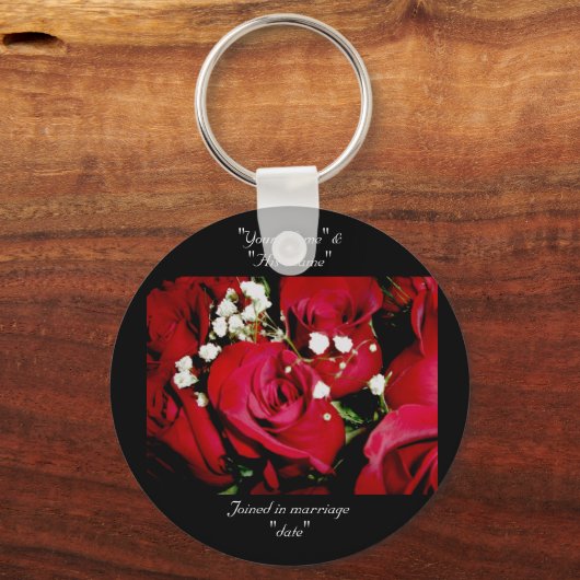 Rose Hochzeit Schlüsselanhänger (Vorderseite)