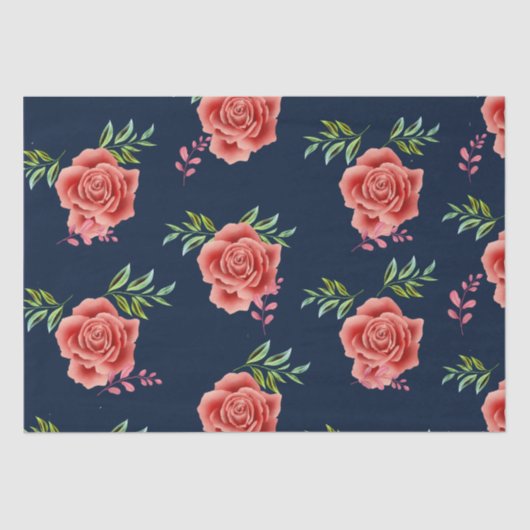 Rose Hochzeit Seidenpapier (Vorderseite)