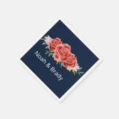 Rose Hochzeit Serviette (Ecke)