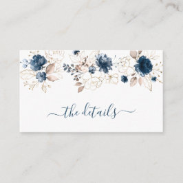 Rose Hochzeiten, Details der Wasserfarben und Gold Begleitkarte