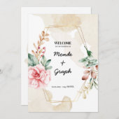 Rose Hochzeiten Kunst Einladung (Vorne/Hinten)