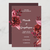 Rose Hochzeiten Kunst Einladung (Vorne/Hinten)