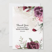 Rose Hochzeiten Kunst Einladung (Rückseite)